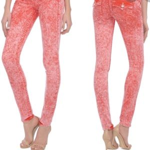 Acid Washed Red True Religon jeans